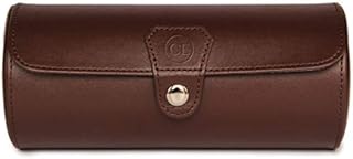 CASE ELEGANCE Limited Edition Chocolate Color - Vegan Leather Watch Roll Organizer