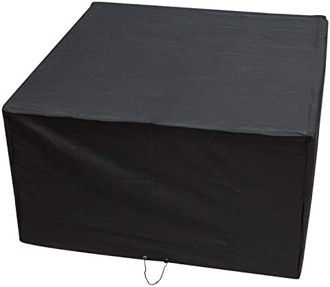 Marching orchid Woodside Heavy Duty Rattan Cube Outdoor Garden Furniture Set Rain Cover, Black