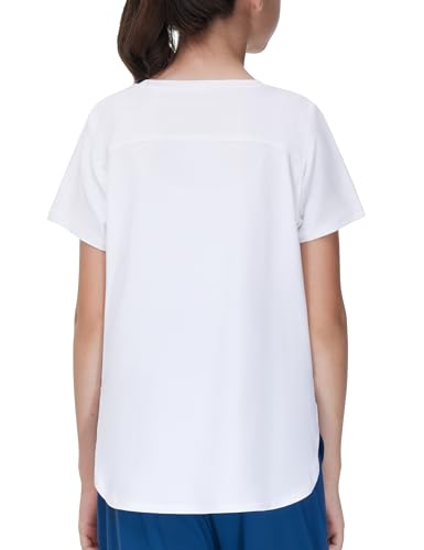 THE GYM PEOPLE Girl's Athletic Shirts Short Sleeve Workout Tops Kids Basic Tees with Side Slits2