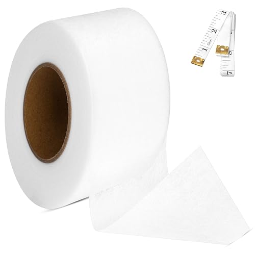 CZ Store®- Cinta de Tela Termoadhesiva |64MX60MM|✮GARANTÍA DE POR VIDA✮- Tira de Dobladillo Adhesiva para Reparar Cortinas, Pantalones, Vestidos, Vaqueros, Pantalones, Uniformes - No Se Necesita Coser