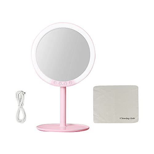 NYKAA Lighted Makeup Mirror 3 Color Lighting Modes LED Vanity Mirror with Light, Detachable 7X Magnification Mirror, USB Charging Lighted Cosmetic Mirror with 2000mAH Lithium baterry
