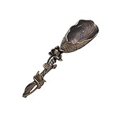 BESPORTBLE Lotusförmiger Teelöffel aus Messing Handgefertigt Glatte Oberfläche Vielseitig für Teehaus und Zuhause