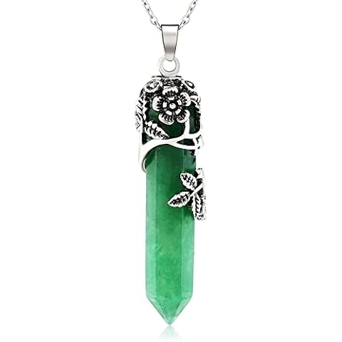 Vintage Crystals Green Aventurine Necklace Cover