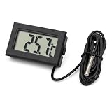 Digitales Thermometer, LCD-Display, Temperatursensor, wasserfest, 1 m - 5 m Reichweite, -50 °C bis +110 °C, Aquarium-Terrarium-Monitor (5 Meter)