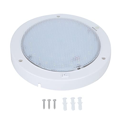 Plafoniera rotonda 42LED 12V 9W 840LM ad alta luminosità per casa barca(Warm white light)