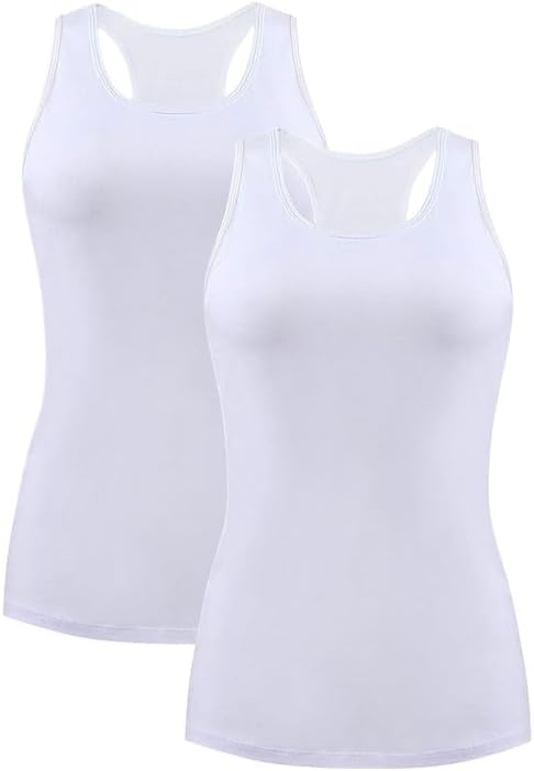 beautyin Women Tank Top with Shelf Bra Racerback Workout Yoga Tops Undershirt