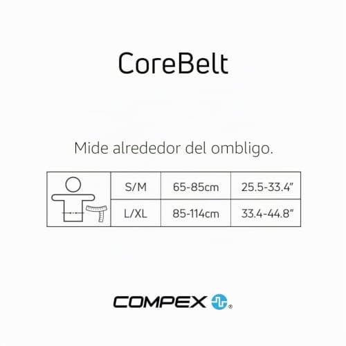 Cinturón EMS Compex Corebelt 1.0 abdominal y lumbar con 2 programas de estimulación 2
