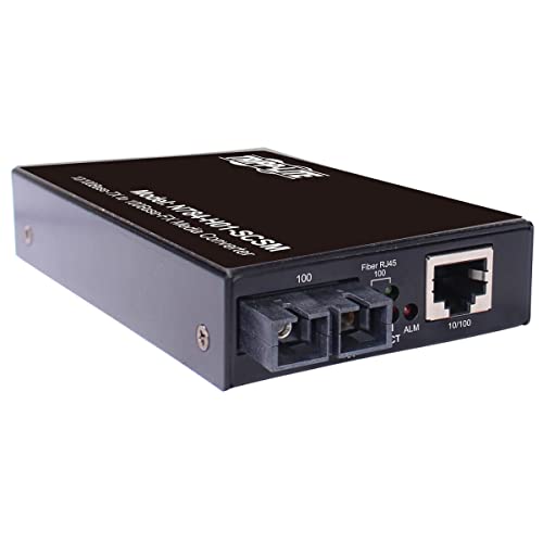 Tripp Lite Network Copper RJ45 Ethernet to Fiber SC Duplex Singlemode Extender Converter, 1310nm Wavelength, Hardened Housing, 10/100 Mbps, Extend 18.6 Miles / 30 Km, 2-Year Warranty (N784-H01-SCSM)
