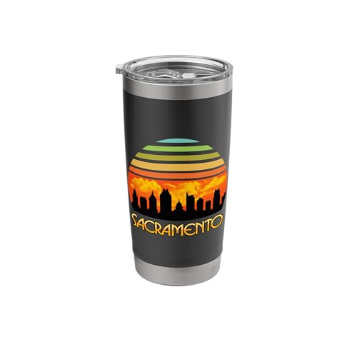 Vintage Sacramento Skyline Stainless Steel Insulated Tumbler