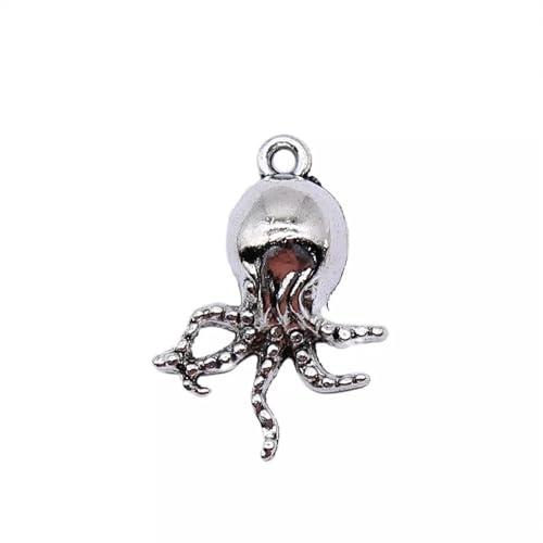 Pendentifs pieuvre argent antique 21mm : résolvez le manque de charms pour vos séries