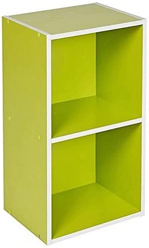 Albert Austin Book Shelf Cube Storage 1-2-3-4 Tier Cube Bookcase, Shelving Unit Display, Storage Unit for Office, Living Room Decor (Green, 2 Tier)