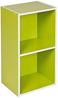 Albert Austin Book Shelf Cube Storage 1-2-3-4 Tier Cube Bookcase, Shelving Unit Display, Storage Unit for Office, Living Room Decor (Green, 1 Tier)
