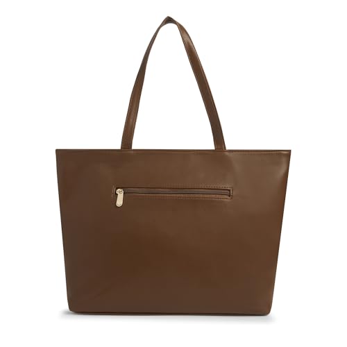 Image of Caprese Evelyn 15.6-Inch Laptop Compatible Large Tote Bag for Women | Stylish, Durable, and Spacious with Multiple Compartments, Back Zipper Pocket for Work, Travel, and Everyday Use