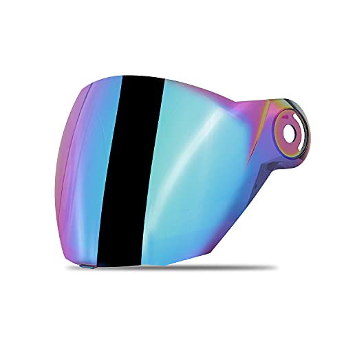 Image of Steelbird SBA-2 Helmet Visor Compatible for All SBA-2 and SBA-3 Model (Chrome Rainbow Visor)