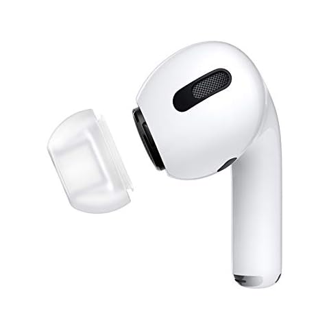 FRTMA Replacement Ear Tips/Silicone Earbuds Covers Compatible with AirPods Pro 2019 Wireless Ear Phones, 1 Pair Ear Piece (Medium), Transparent Cover