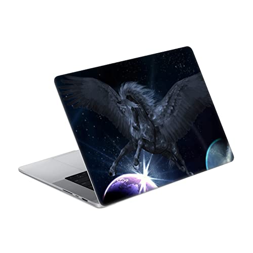 Peau Autocollant MacBook Pro 14 A2442 Pegasus Noir Simone Gatterwe Finition Premium