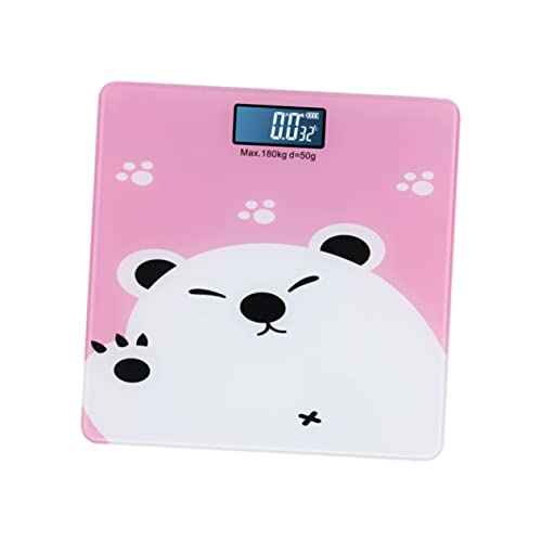 Vaguelly Waage Digitale Babywaage Cartoon-design für Die Familie Tragkraft 180 Kg Leicht Lesbares Display