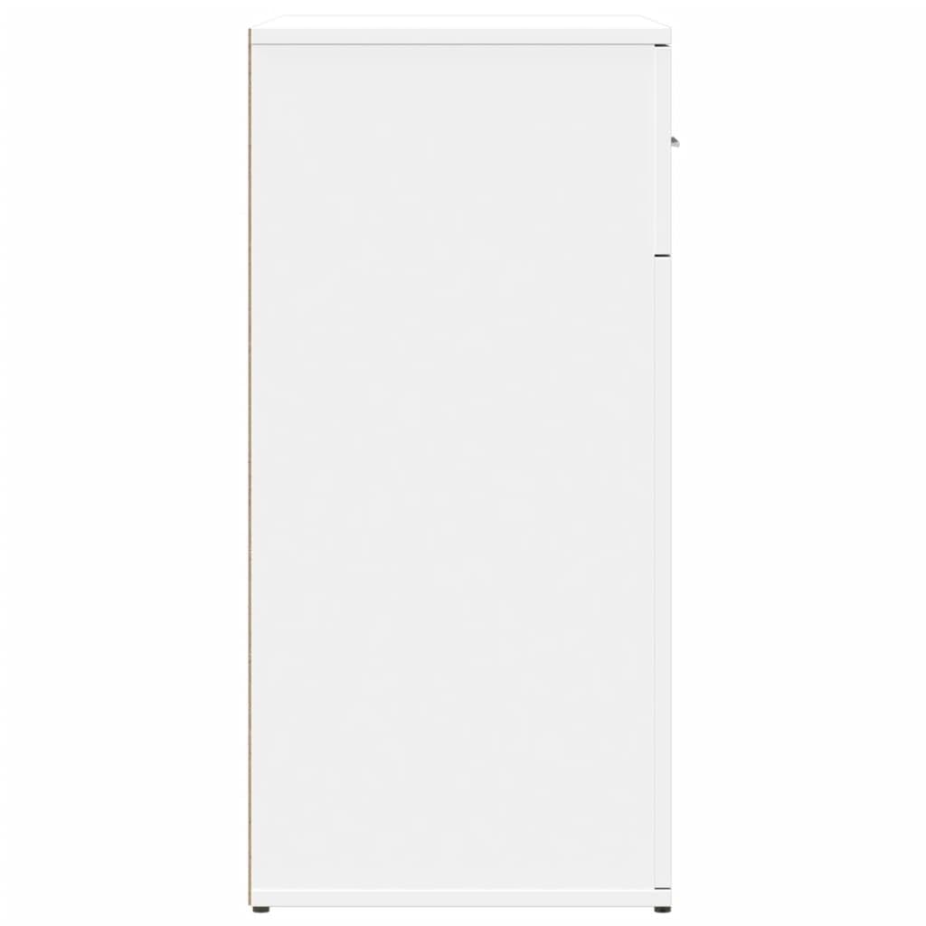 vidaXL Aparador, Alacena Alta con Almacenamiento, Armario Auxiliar de Buffet, Mueble para Salón Cocina Pasillo, Madera de Ingeniería Blanco
