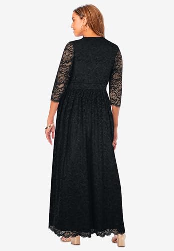 Jessica London Women's Plus Size Stretch Lace Maxi Dress2