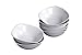 Klikel 8 Pack 14oz Porcelain Dessert Bowls | White Square Ice Cream And Fruit Dinnerware Dessert Bowl Set | 5.5-inch (14oz)