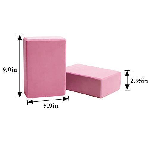 AtSKnSK Yogablocks set met 2 hoge dichtheid EVA-schuim oefenstenen lichte gymnastiek workout pilates yoga fitness - Image 4