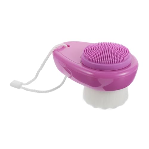 SAFIGLE Cepillo De Limpieza Facial De Silicona Doble Exfoliante y Masaje Portátil Para Herramienta De Limpieza Facial Para Mujeres Color