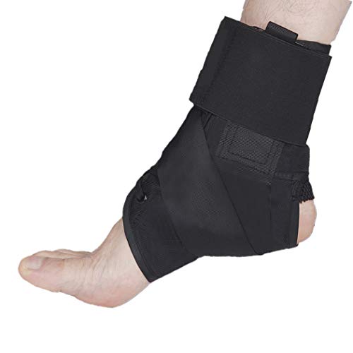 Ankle Brace,Ankle Brace for Men,Lace Up Ankle Brace for Women,Ankle Brace Stabilizer,Ankle Brace for Sprained Ankle,Volleyball Ankle Braces,Adjustable Black?Large?