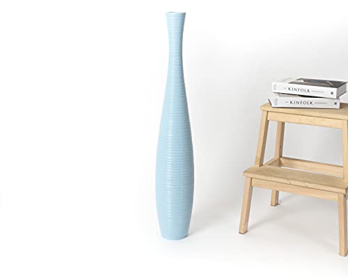 Image of Leewadee Large Floor Vase 34 inches Mango Wood for Pampas Grass, Dried Flowers