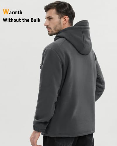 Image of Wulcea Graphene Heated Fleece Jacket for Men 12V Fast Charge 18400mAh Large Capacity