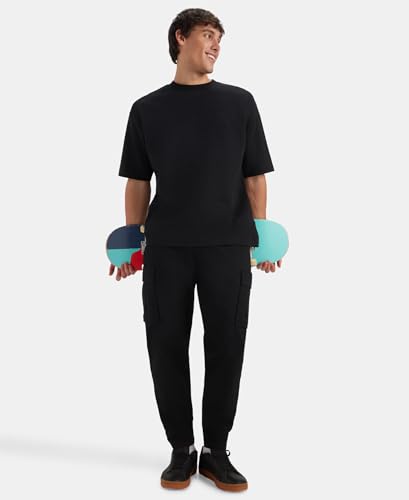 Image of Jockey Groove MZ10 Men Super Combed Cotton Woven Regular Fit Cargo Jogger with Seven Pockets
