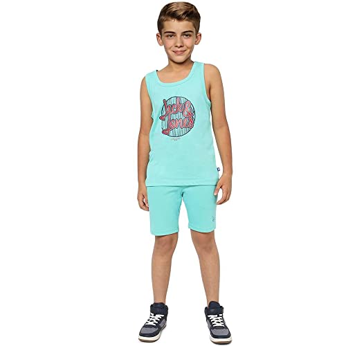 Image of JACK & JONES Solid Cotton Regular Fit Boys Shorts