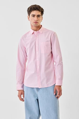 Image of SNITCH Men Formal Shirt | Slim Fit Full Sleeve Spread Collar Gingham Pattern | 100% Cotton & Breathable Fabric for Office & Smart Casual Wear