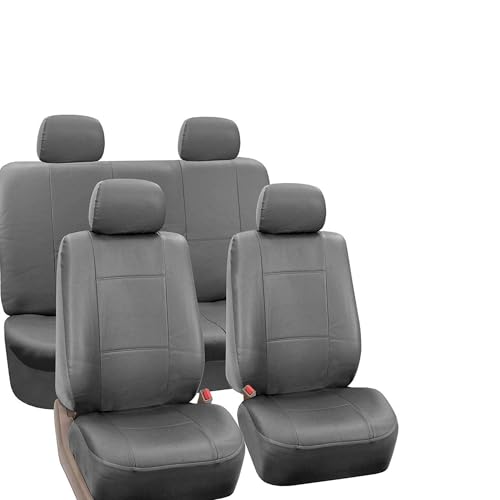 FH Group Car Seat Covers PU Leather Full Set Automotive Seat Cove...