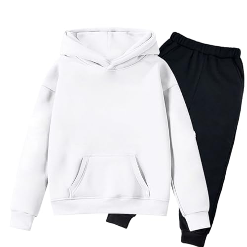Kids Jogger Set - 2 Piece Warm Fleece Pullover Sweatshirt Jogger Sweatpants Sweatsuit Fall Outfits for Boys Girls 2-13Years3