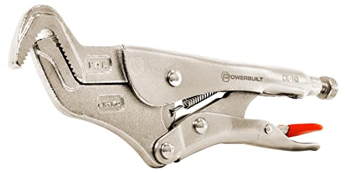 Powerbuilt 9-Inch Parrot Nose Pliers Hand Tool Adjustable Locking Jaw Non-Slip Grip on Pipes and Bolts Car Vehicle Repair Sinks Home Improvement Tools - 642896