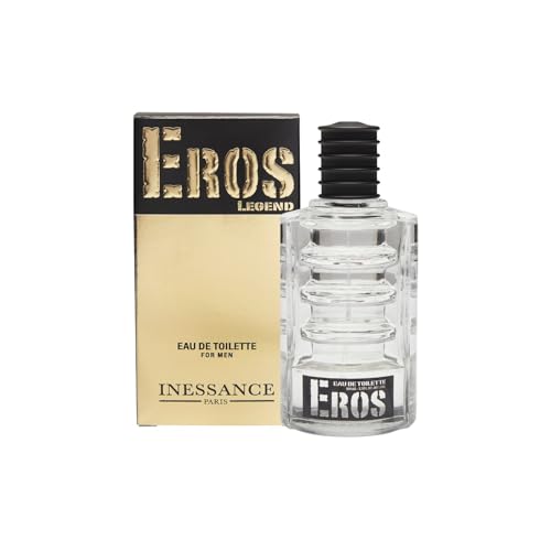 Inessance Paris - Eau de Toilette para Hombre Eros Legend - Colonia Seducción Masculina Intensa con Notas Frescas y Amaderadas - Fabricado en Francia - 100 ml