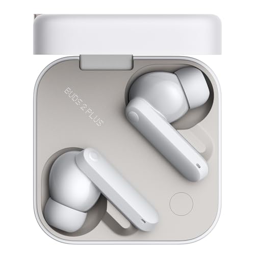 CMF Buds 2 Plus Wireless Earbuds Adaptive Noise Cancelling, Hi-Res Audio Bluetooth Headphones, 12mm Drivers for Deep Bass, 50dB ANC 61.5H Playtime, Sport Ear Buds with 6 Mics, Light Grey by CMF BY NOTHING - Used condition - US$38.44
