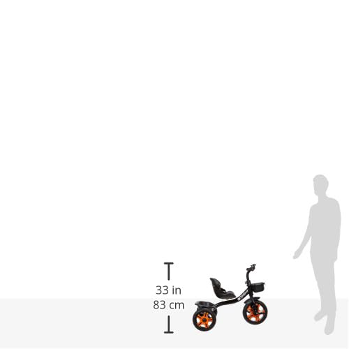Image of Tricycle for Kids Super - The Choice of Parent's for 1-5 Years Old, 30kg Max, Luxurious, Safe, and Durable Trike. Advanced Parental Control Handle and with Safety Belt, Black