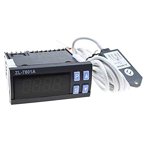Temperature Controller Intelligent PID Temperature Humidity Controller Multifunction Automatic Egg Incubator Thermometer with LCD Display and Two Sensor 100V-240V AC ZL-7801A