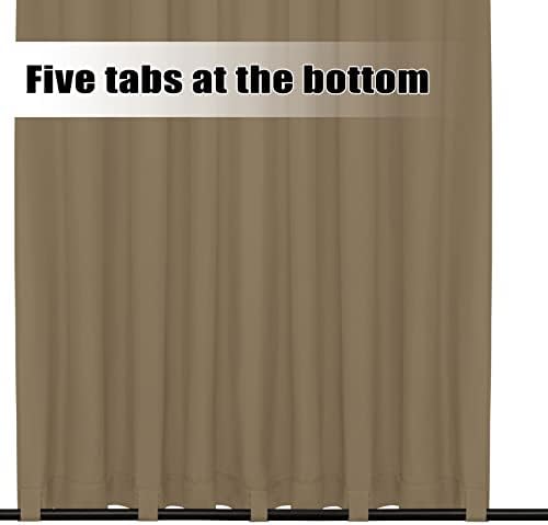 Easy-Going Outdoor Curtains Waterproof Windproof Weatherproof Curtain for Patio, Cabana, Porch, Pergola and Gazebo, Grommet Top and Tab Bottom Drape, 1panel, 110x108 inch, Khaki