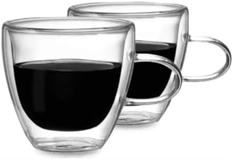 Conjunto 2 Xícaras De Vidro Duplo Café Chá Expresso 120ml