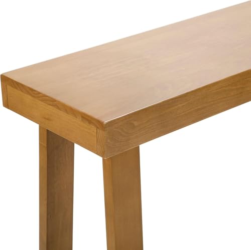Image of Modern Solid Wood Standing Console Table for Living Room, Sofa Table Narrow Entrance Table Hallway Back Couch Living Room Lobby (Natural, 140-CM Long)