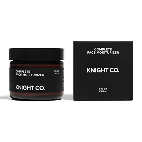 KNIGHT CO. Complete Face Moisturizer For Men - 2 fl. oz. Facial Skin Care Cream to Prevent Dry or Oily Skin, Scars, Acne, - Stay Sharp and Fresh All Day and All Night - Made in USA