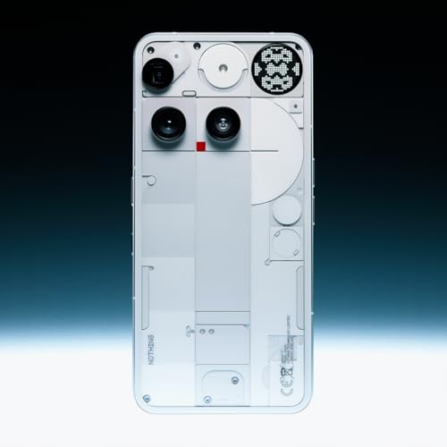 Nothing Phone (3) – Smartphone avec Triple caméra arrière 50 MP, Batterie Longue durée au Silicium-Carbone 24h, écran AMOLED 6,67' 120Hz, Glyph Matrix, 16GB + 512GB – Blanc