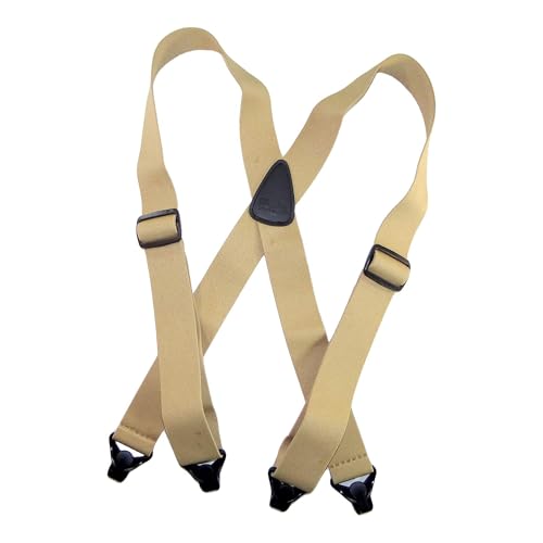 Holdup Airport Friendly/No Buzz Suspenders for Men (Tan 1 1/2