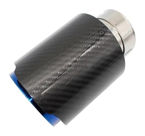 Tuyau d'échappement voiture en carbone brillant bise droite 77mm-101mm - 3