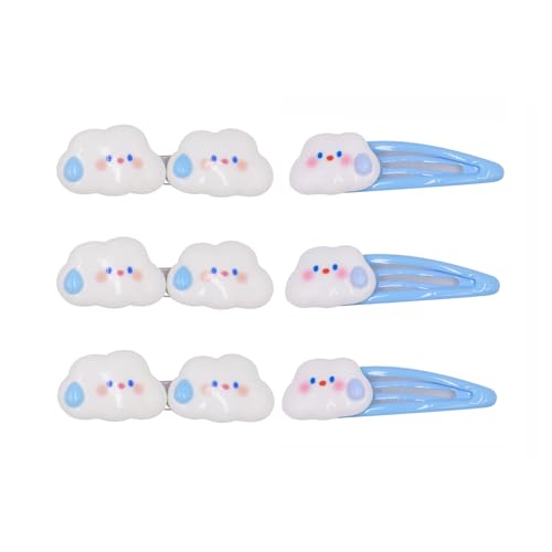 Accessoires de cheveux mignons motifs nuages pour coiffure école et bureau
