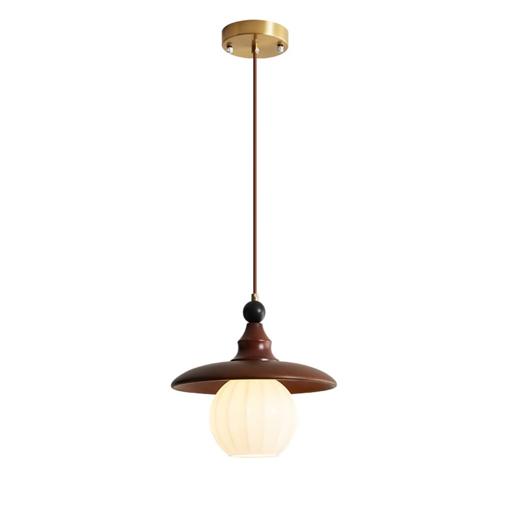 RSZCSMO Medieval Simple LED Bedroom Bedside Chandelier French Retro Dining Table Wooden Chandelier is Suitable for Bar Cafe Hotel,Lighting Fixture