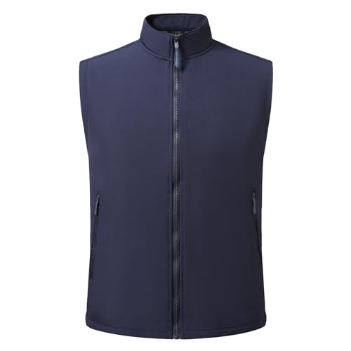 Gilet softshell homme veste imperméable sans manches vêtement extérieur polaire léger col montant