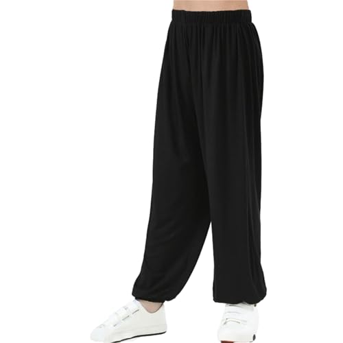 Kids Unisex Martial Arts Pants Kung Fu Wide Pants Loose Tai Chi Trousers for Boys Girls4